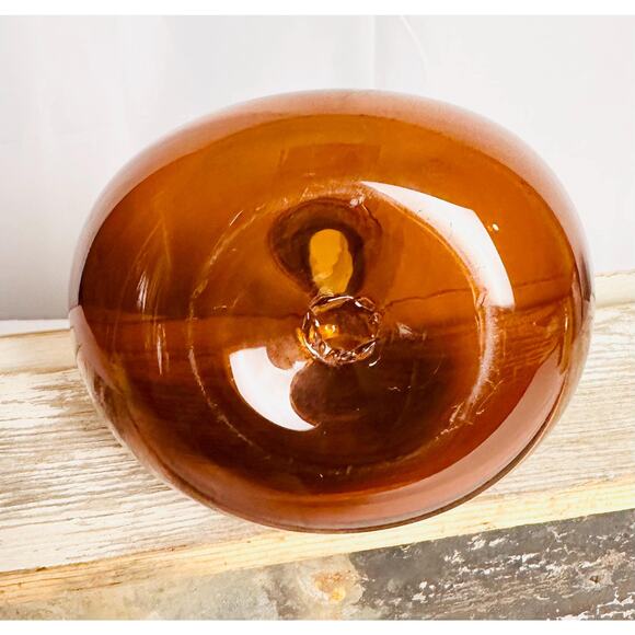 Blenko CW 12 Amber Glass Handblown Bottles, Wine decanters - Picture 7 of 10